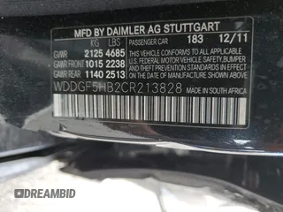 2012 Mercedes-Benz C 350 Sport with VIN WDDGF5HB2CR213828, listed as a Copart auction lot 76286344 with 32,985 mi miles and Salvage Title. Bid and sale history available at DreamBid. Image 12.