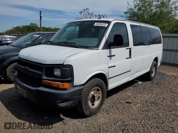 2012 Chevrolet Express Passenger LS with VIN 1GAWGPFG8C1172416, listed as a Copart auction lot 55039425 with 59,542 mi miles and Clean title. Bid and sale history available at DreamBid. Image 1.