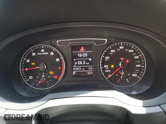 2018 Audi Q3 Premium with VIN WA1ECCFS7JR030191, listed as a Copart auction lot 52541035 with 82,903 mi miles and Salvage title. Bid and sale history available at DreamBid. Image 9.