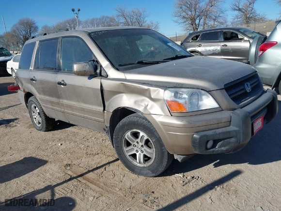 2003 Honda Pilot EX with VIN 2HKYF18563H604120, listed as a IAAI auction lot 41297222 with 248,748 mi miles. Bid and sale history available at carsss.com. Image 1.