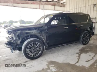 2021 Infiniti QX80 SENSORY with VIN JN8AZ2BF6M9716835, listed as a Copart auction lot 63874874 with 46,912 mi miles and Non Repairable. Bid and sale history available at carsss.com. Image 1.