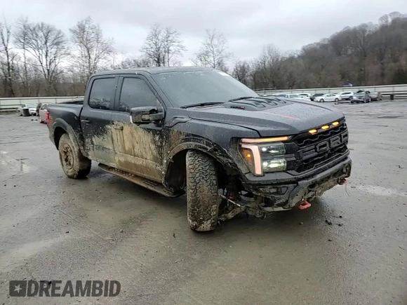 2024 Ford F-150 Raptor with VIN 1FTFW1RJ3RFB30519, listed as a Copart auction lot 45009115 with 15,151 mi miles and Salvage Title. Bid and sale history available at DreamBid. Image 11.