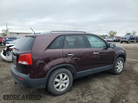 2011 Kia Sorento LX with VIN 5XYKT4A16BG166437, listed as a Copart auction lot 54085565 with 267,364 mi miles and Clean Title. Bid and sale history available at carsss.com. Image 3.