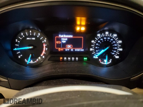 2013 Ford Fusion SE with VIN 3FA6P0H92DR220003, listed as a Copart auction lot 56728095 with 91,597 mi miles and Salvage title. Bid and sale history available at DreamBid. Image 9.