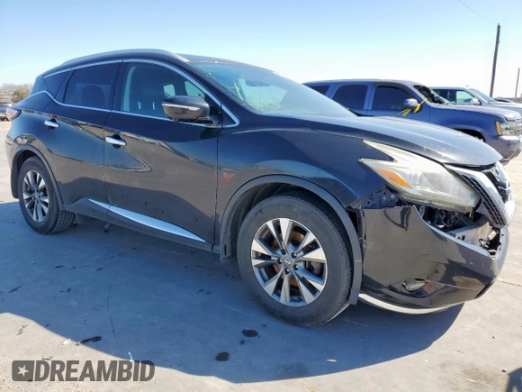 2015 Nissan Murano SL with VIN 5N1AZ2MH5FN267731, listed as a Copart auction lot 47766095 with 210,281 mi miles and Salvage Title. Bid and sale history available at DreamBid. Image 4.
