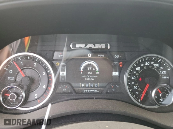 2023 Ram 3500 Laramie with VIN 3C63RRJL4PG574503, listed as a Copart auction lot 47491325 with 15,194 mi miles and Salvage Title. Bid and sale history available at carsss.com. Image 9.