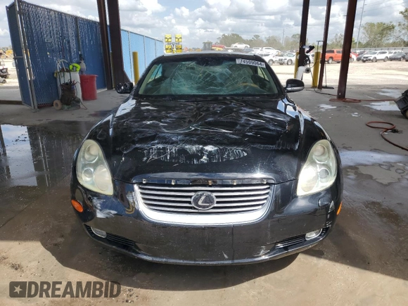 2002 Lexus SC 430 with VIN JTHFN48Y620008666, listed as a Copart auction lot 74599064 with Not Provided miles and Non Repairable. Bid and sale history available at carsss.com. Image 5.