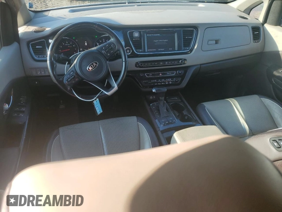 2017 Kia Sedona SX-L with VIN KNDME5C16H6334580, listed as a Copart auction lot 80086864 with 93,437 mi miles and Salvage Title. Bid and sale history available at carsss.com. Image 8.