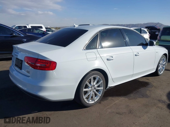 2015 Audi A4 Premium with VIN WAUBFAFL9FN034560, listed as a IAAI auction lot 41290388 with 146,533 mi miles. Bid and sale history available at carsss.com. Image 4.