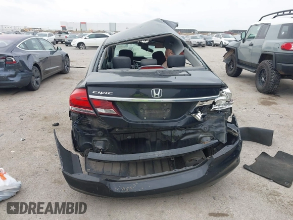 2015 Honda Civic LX with VIN 19XFB2F54FE062844, listed as a IAAI auction lot 42060674 with Not Provided miles and . Bid and sale history available at DreamBid. Image 16.