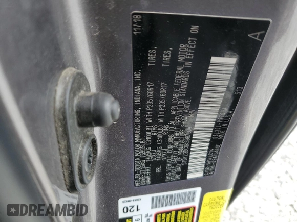 2019 Toyota Sienna XLE Auto Access Seat with VIN 5TDYZ3DC0KS987004, listed as a Copart auction lot 48115355 with 119,723 mi miles and Salvage Title. Bid and sale history available at carsss.com. Image 14.