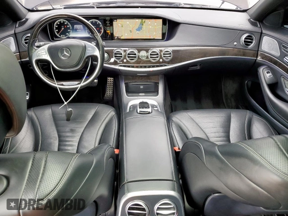 2015 Mercedes-Benz S 550 with VIN WDDUG8CB5FA133287, listed as a Copart auction lot 54829225 with 55,878 mi miles and Salvage Title. Bid and sale history available at carsss.com. Image 8.