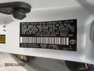 2010 Toyota Prius II with VIN JTDKN3DU6A0213576, listed as a Copart auction lot 89073455 with 202,368 mi miles and Salvage Title. Bid and sale history available at DreamBid. Image 14.