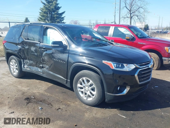 2021 Chevrolet Traverse LT Cloth with VIN 1GNERGKW5MJ197065, listed as a IAAI auction lot 41861029 with 57,992 mi miles. Bid and sale history available at carsss.com. Image 1.