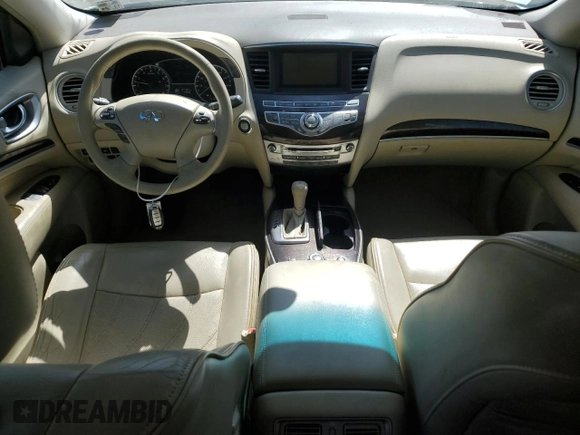 2013 Infiniti JX35 with VIN 5N1AL0MM3DC328229, listed as a Copart auction lot 76623144 with 97,187 mi miles and Salvage Title. Bid and sale history available at carsss.com. Image 8.