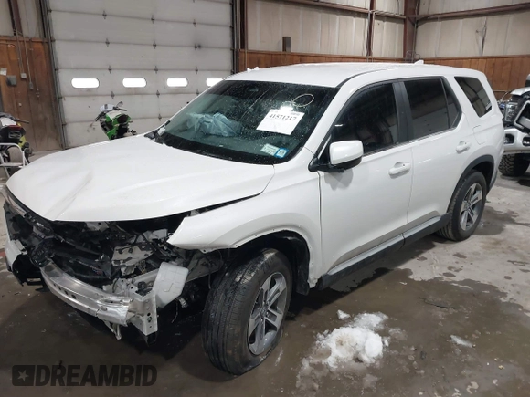 2025 Honda Pilot EX-L with VIN 5FNYG1H41SB045061, listed as a IAAI auction lot 41571217 with 7,971 mi miles and . Bid and sale history available at DreamBid. Image 19.