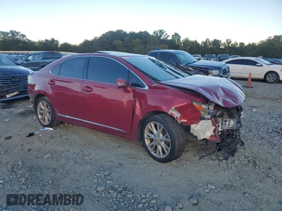 2010 Lexus HS with VIN JTHBB1BA1A2029767, listed as a Copart auction lot 75649754 with Not Provided miles and Salvage Title. Bid and sale history available at carsss.com. Image 4.
