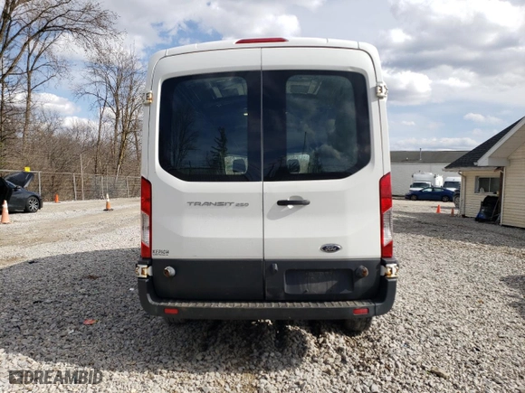2017 Ford Transit Van with VIN 1FTYR2CM5HKB46378, listed as a Copart auction lot 50690895 with 185,337 mi miles and Salvage Title. Bid and sale history available at carsss.com. Image 6.
