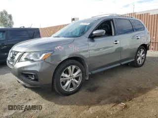 2018 Nissan Pathfinder SL with VIN 5N1DR2MN5JC670650, listed as a Copart auction lot 47557455 with 49,517 mi miles and Salvage Title. Bid and sale history available at carsss.com. Image 1.