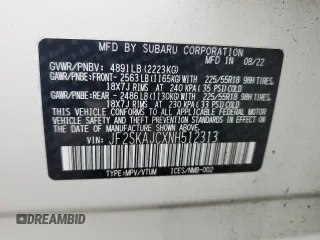 2022 Subaru Forester Sport with VIN JF2SKAJCXNH512313, listed as a Copart auction lot 42649425 with 27,452 mi miles and Salvage Title. Bid and sale history available at carsss.com. Image 12.