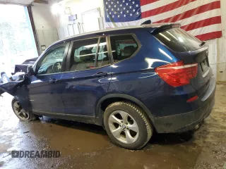 2011 BMW X3 28i with VIN 5UXWX5C5XBL700053, listed as a Copart auction lot 47085185 with 126,929 mi miles and Salvage Title. Bid and sale history available at carsss.com. Image 2.