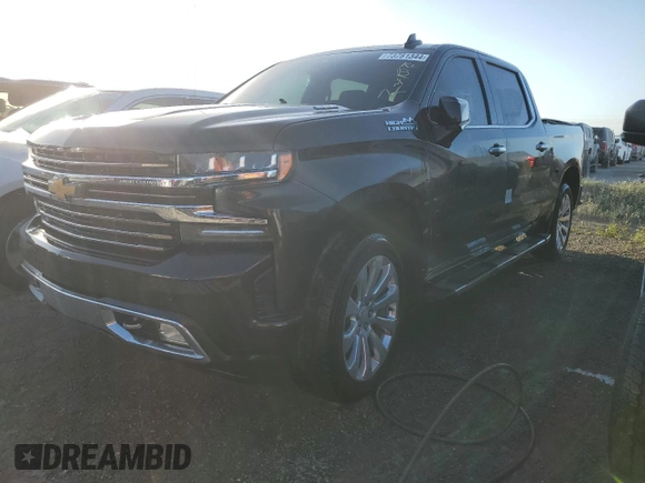 2021 Chevrolet Silverado 1500 High Country with VIN 3GCUYHETXMG296318, listed as a Copart auction lot 73781344 with 45,571 mi miles and Non Repairable. Bid and sale history available at carsss.com. Image 1.