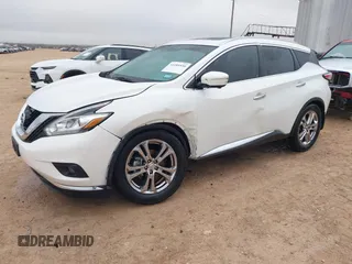 2015 Nissan Murano Platinum z VIN 5N1AZ2MG8FN248579, wystawiony jako IAAI lot #41185530 z przebiegiem 37 363 mil mil oraz . Historia ofert i sprzedaży dostępna na DreamBid. Obrazek 2.