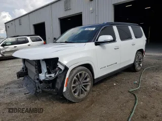 2022 Jeep Grand Wagoneer Series III с VIN 1C4SJVGJ3NS104673, выставлен на аукционе Copart как лот 56624915 с пробегом 34 649 миль миль и На запчасти • Non repairable. История ставок и продаж доступна на DreamBid. Изображение 1.