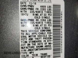 2017 Nissan Rogue SL with VIN JN8AT2MT5HW389033, listed as a Copart auction lot 81167144 with 99,510 mi miles and Clean Title. Bid and sale history available at DreamBid. Image 13.