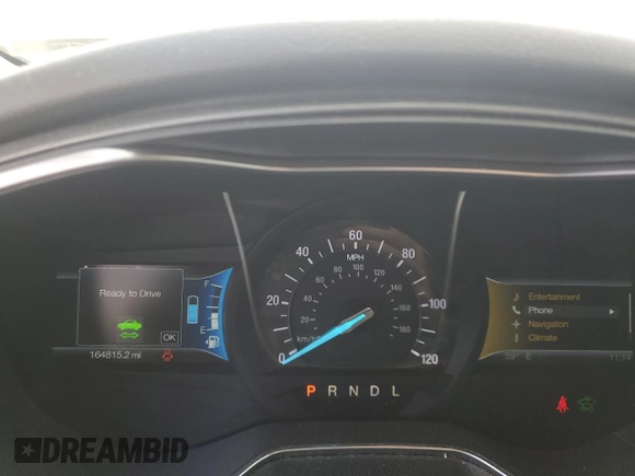 2014 Ford Fusion Titanium Hybrid with VIN 3FA6P0RUXER199308, listed as a Copart auction lot 52111045 with 164,815 mi miles and Salvage Title. Bid and sale history available at carsss.com. Image 9.