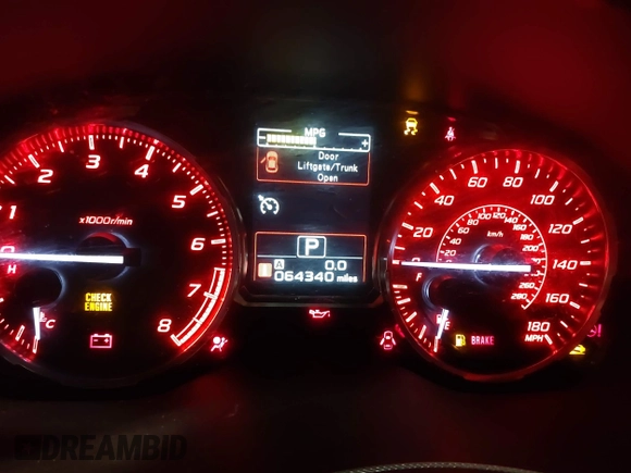 2017 Subaru WRX Premium with VIN JF1VA1E63H8802924, listed as a IAAI auction lot 42254158 with 64,340 mi miles and . Bid and sale history available at DreamBid. Image 7.