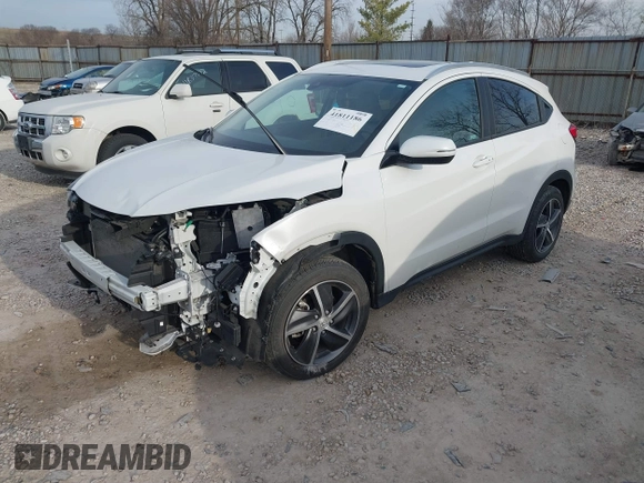 2022 Honda HR-V EX with VIN 3CZRU6H55NM767243, listed as a IAAI auction lot 41811186 with 33,445 mi miles. Bid and sale history available at carsss.com. Image 2.