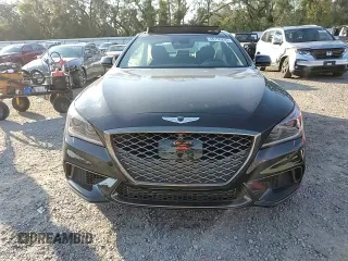 2019 Genesis G80 3.3T Sport with VIN KMHGN4JB3KU300405, listed as a Copart auction lot 46150295 with 53,482 mi miles and Salvage Title. Bid and sale history available at carsss.com. Image 11.
