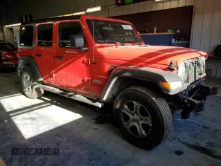 2021 Jeep Wrangler Unlimited Sport Altitude with VIN 1C4HJXDN3MW645713, listed as a Copart auction lot 86292884 with 58,072 mi miles and Salvage title. Bid and sale history available at DreamBid. Image 4.