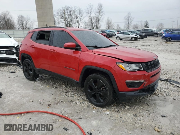 2018 Jeep Compass Latitude with VIN 3C4NJDBB4JT185747, listed as a Copart auction lot 45090375 with 87,419 mi miles and Clean Title. Bid and sale history available at DreamBid. Image 4.