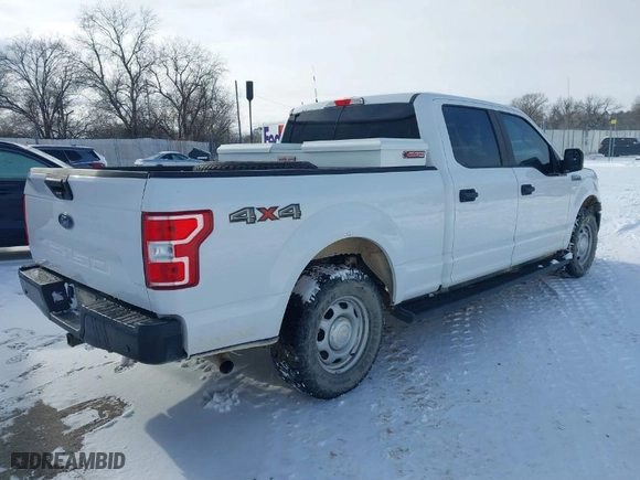 2019 Ford F-150 XL with VIN 1FTFW1E52KKD52023, listed as a IAAI auction lot 41483384 with 144,471 mi miles. Bid and sale history available at carsss.com. Image 4.