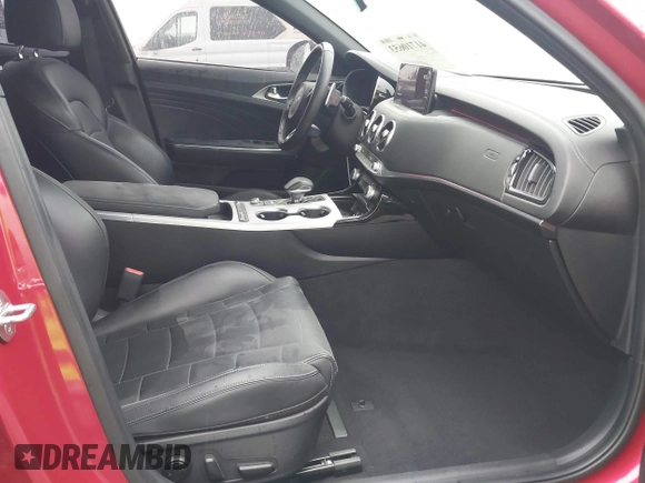 2022 Kia Stinger GT2 with VIN KNAE55LC2N6103531, listed as a IAAI auction lot 41710653 with 18,268 mi miles and . Bid and sale history available at DreamBid. Image 5.