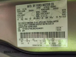 2006 Ford Explorer Eddie Bauer z VIN 1FMEU74E26ZA24051, wystawiony jako IAAI lot #42408717 z przebiegiem Nie podano mil oraz . Historia ofert i sprzedaży dostępna na DreamBid. Obrazek 9.