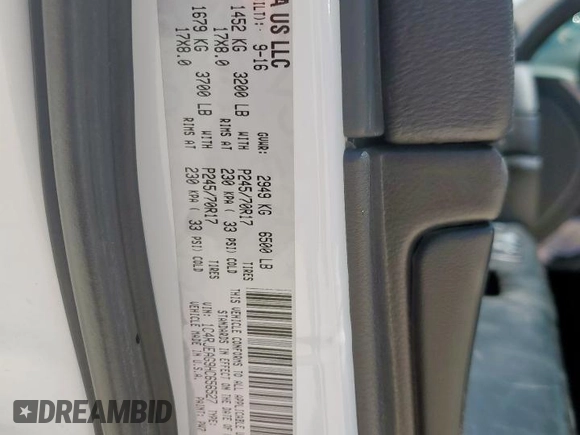 2017 Jeep Grand Cherokee Laredo с VIN 1C4RJEAG9HC656527, выставлен на аукционе Copart как лот 58002255 с пробегом 110 406 миль миль и Списание • Salvage title. История ставок и продаж доступна на DreamBid. Изображение 13.