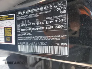 2014 Mercedes-Benz M 350 с VIN 4JGDA2EB6EA277852, выставлен на аукционе Copart как лот 63293025 с пробегом 139 076 миль миль и Списание • Salvage title. История ставок и продаж доступна на DreamBid. Изображение 13.