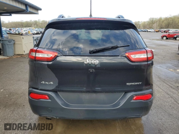 2016 Jeep Cherokee Sport with VIN 1C4PJMAB5GW204772, listed as a Copart auction lot 53830525 with 95,278 mi miles and Salvage Title. Bid and sale history available at carsss.com. Image 6.