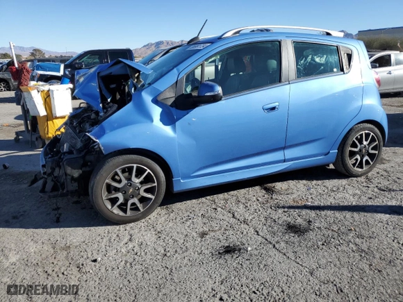 2015 Chevrolet Spark LT with VIN KL8CF6S99FC780266, listed as a Copart auction lot 86991734 with 1 mi miles and Salvage Title. Bid and sale history available at carsss.com. Image 1.