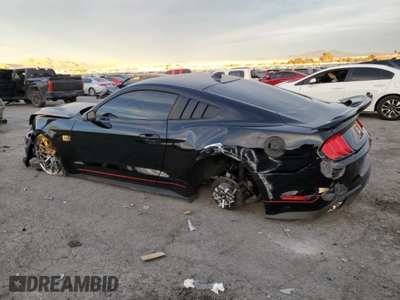 2021 Ford Mustang Mach 1 with VIN 1FA6P8R0XM5555396, listed as a Copart auction lot 41453795 with 10,286 mi miles and Salvage Title. Bid and sale history available at carsss.com. Image 2.