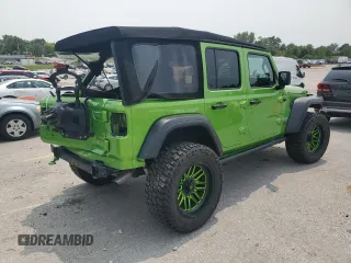 2018 Jeep Wrangler Unlimited Sport z VIN 1C4HJXDG5JW320526, wystawiony jako Copart lot #58425305 z przebiegiem 118 603 mil mil oraz Szkoda całkowita • Salvage title. Historia ofert i sprzedaży dostępna na DreamBid. Obrazek 3.