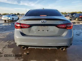 2022 Infiniti Q50 Red Sport 400 with VIN JN1FV7DP0NM370069, listed as a Copart auction lot 80541084 with 26,013 mi miles and Salvage Title. Bid and sale history available at DreamBid. Image 6.