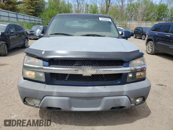2002 Chevrolet Avalanche with VIN 3GNEK13T12G340985, listed as a Copart auction lot 54938035 with 0 mi miles and Clean Title. Bid and sale history available at carsss.com. Image 5.