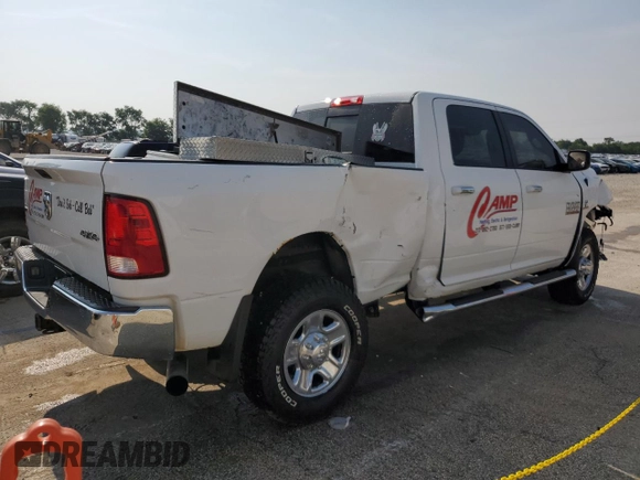 2016 Ram 2500 SLT with VIN 3C6UR5DL8GG172735, listed as a Copart auction lot 60299595 with 280,595 mi miles and Salvage title. Bid and sale history available at DreamBid. Image 3.