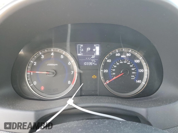 2016 Hyundai Accent SE with VIN KMHCT4AE0GU071199, listed as a Copart auction lot 46698745 with 103,364 mi miles and Salvage Title. Bid and sale history available at carsss.com. Image 9.