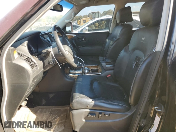 2012 Infiniti QX56 7-passenger with VIN JN8AZ2NF8C9515139, listed as a Copart auction lot 77578344 with 81,886 mi miles and Salvage Title. Bid and sale history available at carsss.com. Image 7.