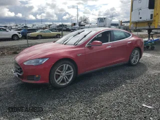 2013 Tesla Model S with VIN 5YJSA1CN9DFP19743, listed as a Copart auction lot 49555255 with 0 mi miles and Salvage Title. Bid and sale history available at carsss.com. Image 1.